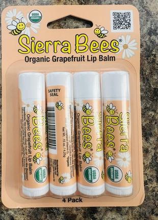 Органічний бальзам для губ з ароматом грейпфрута sierra bees 🐝