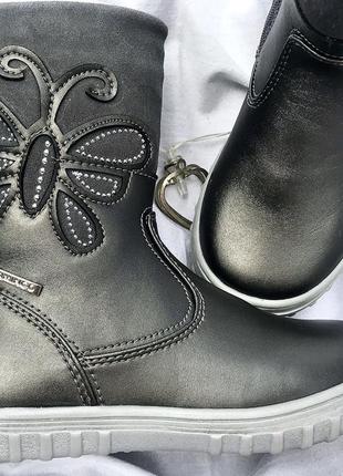 Сапоги для девочки, кожаные, осенние. 7