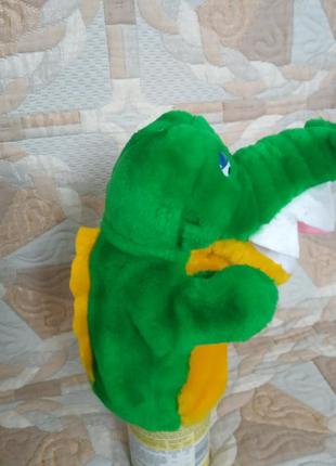 М'яка іграшка, на руку, крокодил, ляльковий театр5 фото