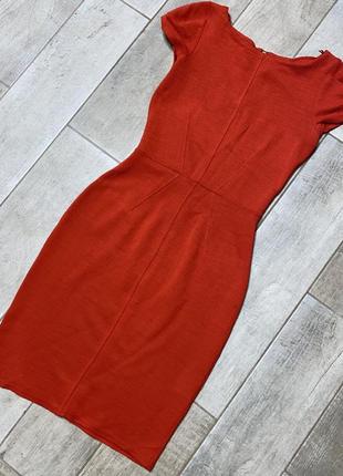Красное мини платье,рубчик1 фото