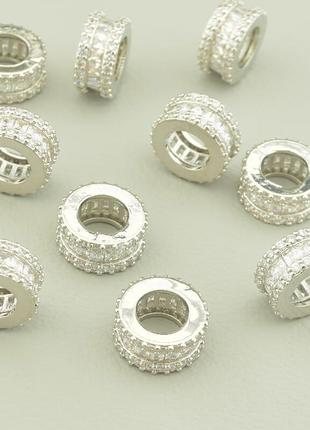 Вставка фианит 10х5мм.(родий)