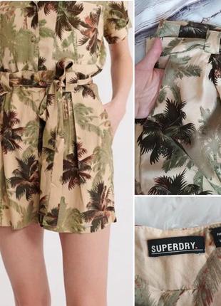 Вискозные шорты в растительный принт superdry1 фото