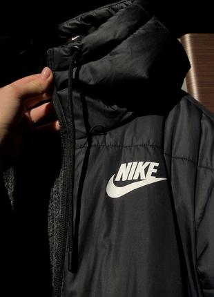 Пуховик nike fill parka темно-синяя2 фото