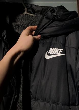 Пуховик nike fill parka темно-синяя5 фото