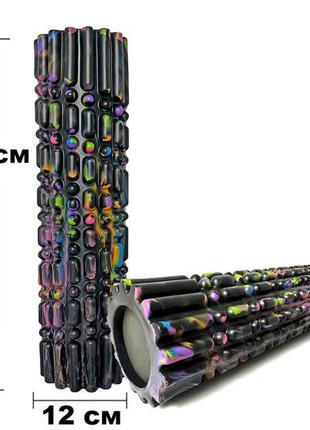 Массажный ролик easyfit morze 45 см черный