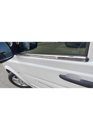 Хром молдинг стекла (оконтовка окна) mercedes vito 639 (мерседес вито 639), нерж. 2шт