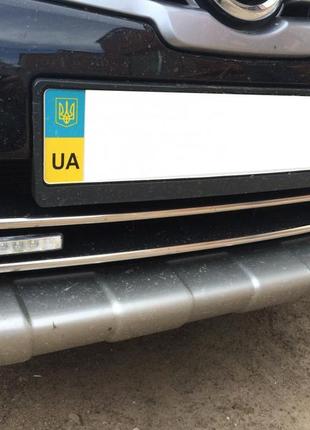 Накладка над нижнюю решетку nissan qashqai (ниссан кашкай), нерж.
