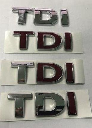 Надпись tdi / тди (под оригинал). разные варианты окраски.