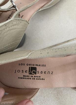 Кожаные туфли/босоножки с преградой jose saenz 39🌸4 фото