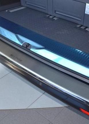 Накладка на задний бампер volkswagen т5/ t6 (фольксваген т5/ т6) с загибом натанико, украина нерж.