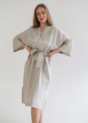 Сукня жіноча лляна ingreen max натурального кольору