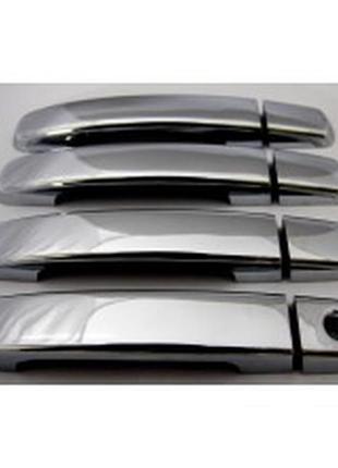 Накладки на ручки nissan qashqai (ниссан кашкай), нерж. 4 шт carmos