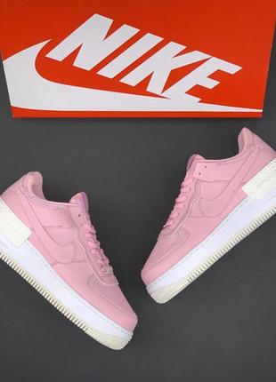 Кросівки nike air force 1 shadow pink/white3 фото