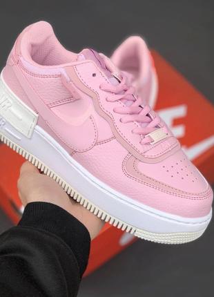 Кросівки nike air force 1 shadow pink/white6 фото