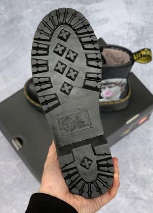 Черевики dr. martens jadon black david хутро3 фото