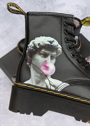 Черевики dr. martens jadon black david хутро6 фото