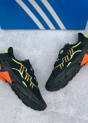 Кросівки 🔴 adidas ozweego black green orange1 фото