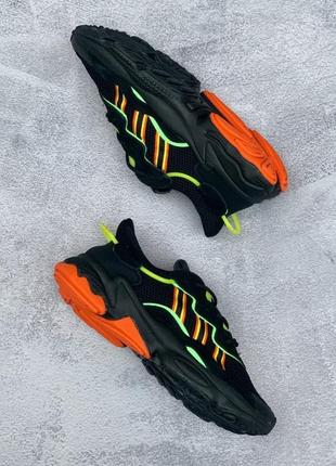 Кросівки 🔴 adidas ozweego black green orange5 фото