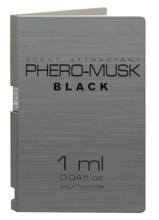 Парфуми з феромонами для чоловіків phero-musk black, 1 ml (про...