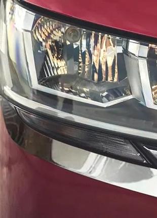 Volkswagen t6 2019+ реснички под фары (2 шт, нерж)