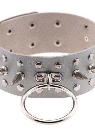 Чокер-нашийник skn-as09 grey