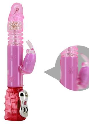 Вібратор зі стимулятором клітора, ротацією та зворотно-поступа...