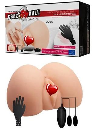 Шикарна якість матербатор вагіна й анус із подвійною вібрацією...