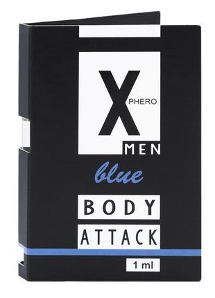 Парфуми з феромонами для чоловіків x phero men blue body attac...