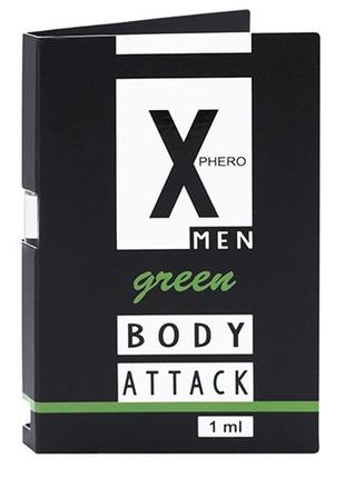 Парфуми з феромонами для чоловіків x phero men green body atta...