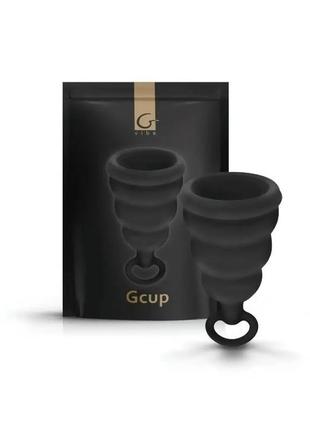 Менструальна чаша gcup gvibe, розмір s, чорна, 6 х 3.5 см, сил...