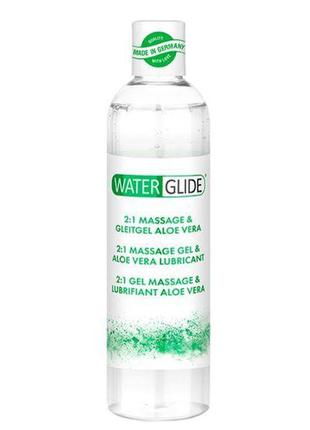 Лубрикант і масажний гель 2 в1 waterglide aloe vera, 300 мл