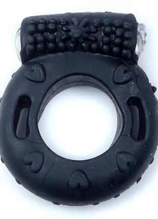 Ерекційне вібро кільце boss vibrating cock ring black, bs6700042