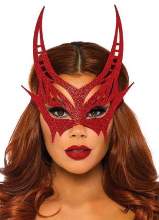 Блискуча маска диявола leg avenue glitter devil mask o/s