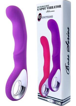 Вібромасажер для точки g boss series — wibrator g-spot 10 func...