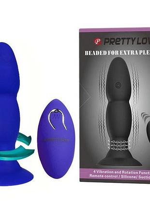 Вібромассажор анальний з ефектом римінга l 135 мм d 35 мм, 4 р...