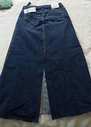 Нова жіноча джинсова спідниця-міді зара оригінал розмір l4 фото