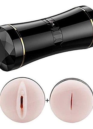 Мастурбатор із двома входами fox masturbation cup — double end...