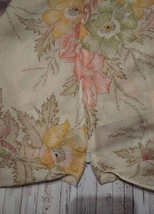 Юбка юбочка спідниця волан с цветами цветочками легкая лёгкая на бок шлейф со шлейфом2 фото
