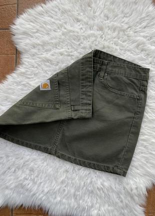 Джинсовая мини юбка carhartt с лого5 фото