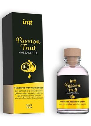 Їстівний масажний гель для інтимних зон intt passion fruit (30...
