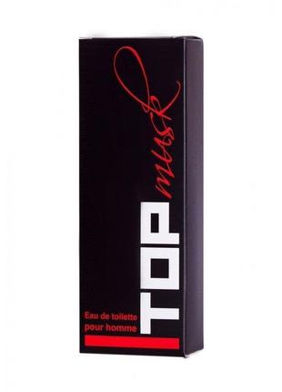 Туалетна вода з феромонами для чоловіків top musk, 75 ml3 фото