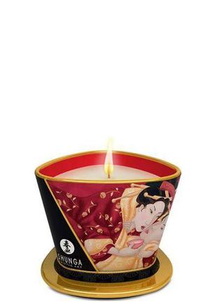 Масажна свічка massage candle sparkling strawberry wine, 170 мл