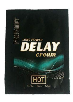 Подовжувальний крем prorino long power delay cream (пробник), ...