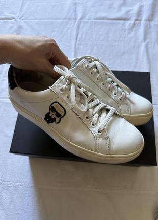 Белые кеды karl lagerfeld