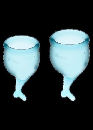 Менструальные чаши satisfyer feel secure menstrual cup light blue