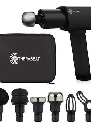 Масажер, массажный пистолет tofta massager, неопреновая ручка, 1300 - 3300 об/мин, 6 уровней, 6 насадок