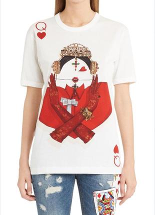 Футболка в стиле queen of hearts dolce gabbana1 фото