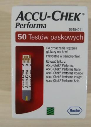 Тест смужки акку-чок перформа (accu-chek performa), 50 шт.