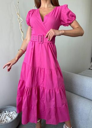 Натуральна літня сукня у двох кольорах4 фото
