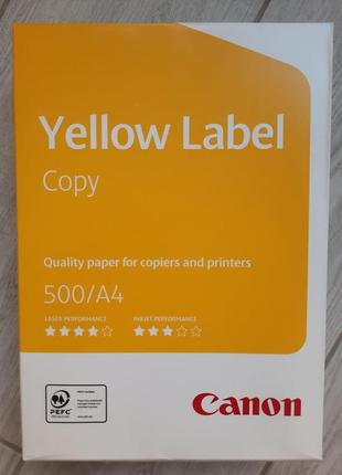 Бумага офисная а4 canon yellow label copy 500 листов